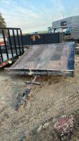 9' x 7' s/a flat deck utility yard wagon, (NO TOD), F218