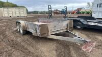 16' x 80" t/a tractor pull hitch flat deck wagon (No TOD), F92
