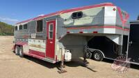 1996 20' Norbert's t/a 5th wheel 3 horse trailer w/ front living quarters, SAFETIED, VIN: 2N9H7S726TG017196, F77, Owner: Joseph G Goodwill, Seller: Fraser Auction ________________________ **TOD + Keys + Safety - Office**