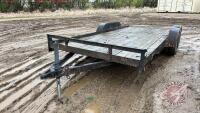 2010 16' Gator t/a bumper hitch flat deck trailer, VIN: 4Z1CB162XAS009393, F108, Owner: Paul D Bickerton, Seller: Fraser Auction ____________________________________ **TOD - Office**