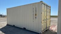 20' shipping container w/side doors, (B), S/N 25600085, 101&rdquo; High F38