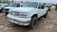 2003 Chevrolet Silverado 2500 HD truck, 138,105 miles showing, REBUILT STATUS, SAFETIED, VIN: 1GCHK29163E266392, F137, Owner: Brett M Peters, Seller: Fraser Auction ___________________________________ **Key + TOD + SAFETY - Office**