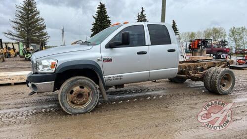 2009 Dodge Ram 5500 SLT 4x4 truck, 293,262 showing, SAFETIED, VIN: 3D6WD78L29G510391, F156, Owner: Hamilton Iron Ltd., Seller: Fraser Auction _____________________________ **Key, TOD + Safety - Office**