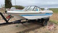 1980 15' Edson boat w/ 1980 Wiscot Utility Trailer, VIN: WML051832, F89, Owner: Alexander R Burr, Seller: Fraser Auction ____________________________ **Key + TOD - Office**