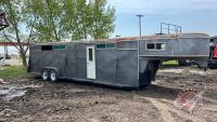 Homemade 28' t/a livestock trailer w/ shop built front living quarters, VIN: n/a, F230, Owner: Jennilee N Griffith, Seller: Fraser Auction _____________________________ **TOD - Office**