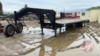 1996 P J Utility 32' goose neck flat deck trailer, VIN: 4P5GF3225T1115291, F145, Owner: T & M Olmstead Farms, Seller: Fraser Auction ____________________________ **TOD - Office**