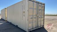 20' shipping container w/side doors, (A), S/N 25600081, 101&rdquo; High F38