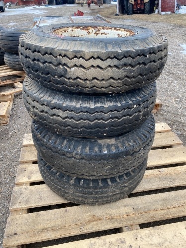 8-14.4 trailer tire on rim