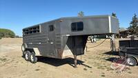 1996 Kiefer T/A goose neck stock trailer, VIN:1K9GG26E0TH048216, F55, Owner: L B Gardiner, Seller: Fraser Auction __________________________________ **TOD - office**