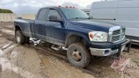 2007 Dodge Ram 3500 4x4 Dually truck, 380,434 showing, Rebuilt Status, VIN: 3D7MX48A37G787538, F94, Owner: Association of Manitoba Community Pastures Inc., Seller: Fraser Auction _________________________________ **Key + TOD - Office **