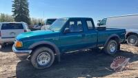 1994 Ford Ranger XLT 4x4 ext cab, 186,310 showing, VIN: 1FTCR15X3RPA31021, F157, Owner: Lonnie D Studer, Seller: Fraser Auction _____________________________ **Key + TOD + Manual - Office**