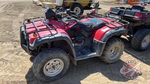 2001 Honda TRX500 Forman Rubicon 4x4 ATV, VIN: 478TE262314000614, F72, Owner: Neil R Vandenbussche, Seller: Fraser Auction _______________________ ** Key + TOD + Manual - Office**