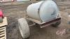 Approx 100 gal tank on 2 wheel wagon, F82 - 3