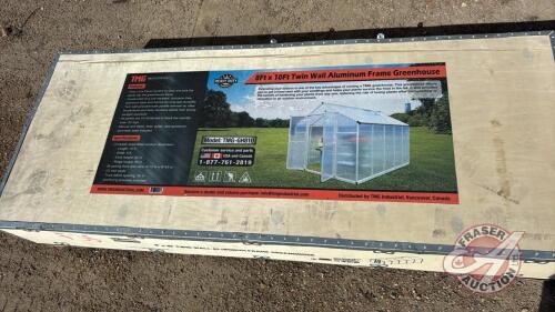 TMG StanForge-GH810 8' x 10' Aluminum Frame Greenhouse w/4 mm Twin Wall Polycarbonate Panels, F35