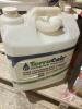 Prairie Select sprayer antifreeze, 1 pail full plus part pail approx 1/2 full; hydraulic transmission oil 5 gal 1/2 - 2/3 gull; gear oil GX 80W-90, 5 gal plus part pail with pump; (2) 1 gal measure jugs, funnel, oil drain pans - 4