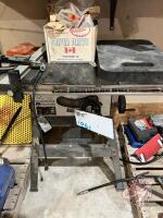 Rockwell table saw 9", box of asst'd nails + screws, kneeling pad