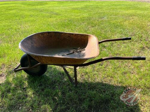 Yellow wheel barrow