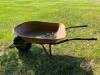 Yellow wheel barrow