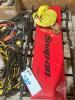 Snap on creeper, ratchet strap 2", trouble light, extension cords - heavy + light, tarp straps etc - 2