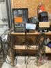 Millar Welder thunderbolt AC/DC and cables, (3) helmets, chipper and some rods