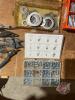 Set of steel cotter pins, set of O rings, set of grease fittings, set of machine bushings, die grinder and attachments, impact driver, vice grips, snap ring pliers, flare nut wrenches, goose neck - 3