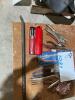 Set of steel cotter pins, set of O rings, set of grease fittings, set of machine bushings, die grinder and attachments, impact driver, vice grips, snap ring pliers, flare nut wrenches, goose neck - 6