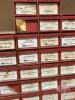 Bolt bins (74 compartment) with contents: 5/16" x 1" up to 3/4" x 6", bolts, washers, nuts - 4