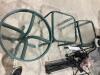 (3) small patio tables w/ glass tops, (2) folding camp chairs - 2