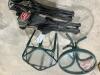(3) small patio tables w/ glass tops, (2) folding camp chairs - 4