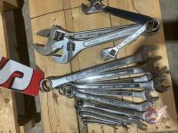 Tools - (4) crescent wrenches , Set Westward wrenches (3/8" - 1 5/16")