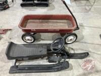 Radio Flyer 18 red wagon, Kid's Noma snow racer