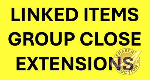LINKED CLOSING OF LIKE ITEMS. Similar items or attachments for items are sometimes grouped together and bid extensions will apply to all lots in that group.
