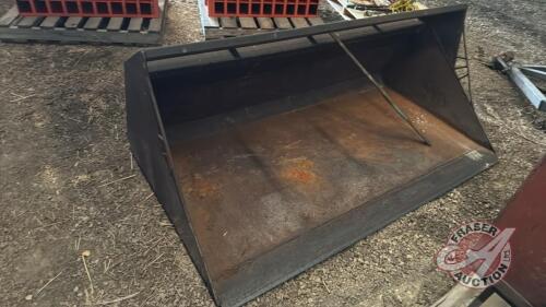 78&rdquo; Tri-Steel skidsteer quick attach bucket, S/N 0852855