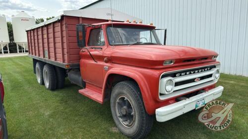 1966, Chevrolet 60 tag axle truck, 44,542 miles showing, VIN: 6C65036053F3F, Owner: Gregory K McLeod, Marshall B McLeod, Seller: Fraser Auction ___________________________