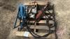 Pallet w/ manual hyd hose crimper w/ &frac12; and 3/8 dyes, assortment of hyd ends and couples, bearings, HD hyd cylinder w/ hoses - 2
