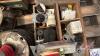 Pallet w/ several spools of various electrical wire and cable, Box w/ couplers, connections, lights, cord ends - 5