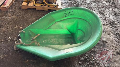 Agri Hopper green poly auger hopper