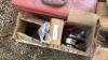 Pallet w/ Stihl 024 chainsaw, measuring wheel, pipe wrench, receiver hitch, recoil off small engine, Dewalt electric reciprocating saw - 7