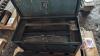 Pallet w/ hyd bottle jack, ATV hitch, #2 Armstrong adjustable stock and dye set, pipe cutter, pipe threader, set of tap and dyes in a wooden box, OTC blue metal toolbox (empty) - 3