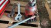 Pallet w/ 30 ton bottle jack, Super Ego 900mm pipe wrench, (2) crescent wrenches, Beach top chest tool box (empty) - 5
