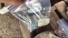 Pallet w/ asst&rsquo;d cultivator shovel nuts and bolts, Asst&rsquo;d nuts and bolts and nails, sieve bushings, (7) asst&rsquo;d sized tires - 5