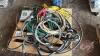 Pallet w/ asst&rsquo;d electrical, extension cords, truck wiring cords, stove plug, HD cable