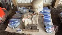 Pallet w/ asst&rsquo;d bolts, nuts and washers (3/8&rdquo; up to 5/8&rdquo;) various sizes and lengths, (4) drill bit indexes w/ drill bits, pressure pump