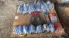 Pallet w/ asst&rsquo;d bolts, various sizes + lengths (&frac14;&rdquo; up to &frac34;&rdquo;), couple small load binders, (4) drill bit indexes w/ drill bits, hacksaw - 8