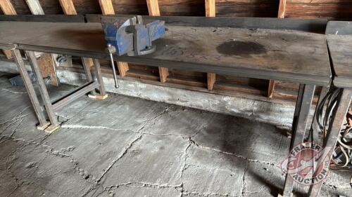 8&rsquo;x3&rsquo; HD all steel construction welding table w/ 10&rdquo; vice (A)