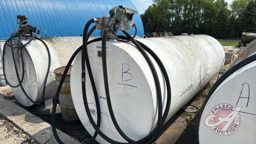 1000 gal Westeel single wall fuel tank (Tank B)