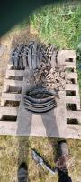 pallet of 2" spikes and NH3 hose clips