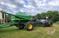 36&rsquo; Elmers 6400 air seeder and JD 787 tow between Air cart, Air Seeder S/N 96493 Air Cart S/N 665194