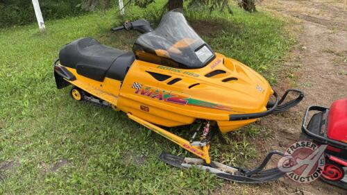 Skidoo MXZ Rotax 583 snowmobile, VIN:1094-00298 H48 *Key* (NO TOD)