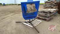 Blue Mineral Feeder w/ oiler on swivel stand H54